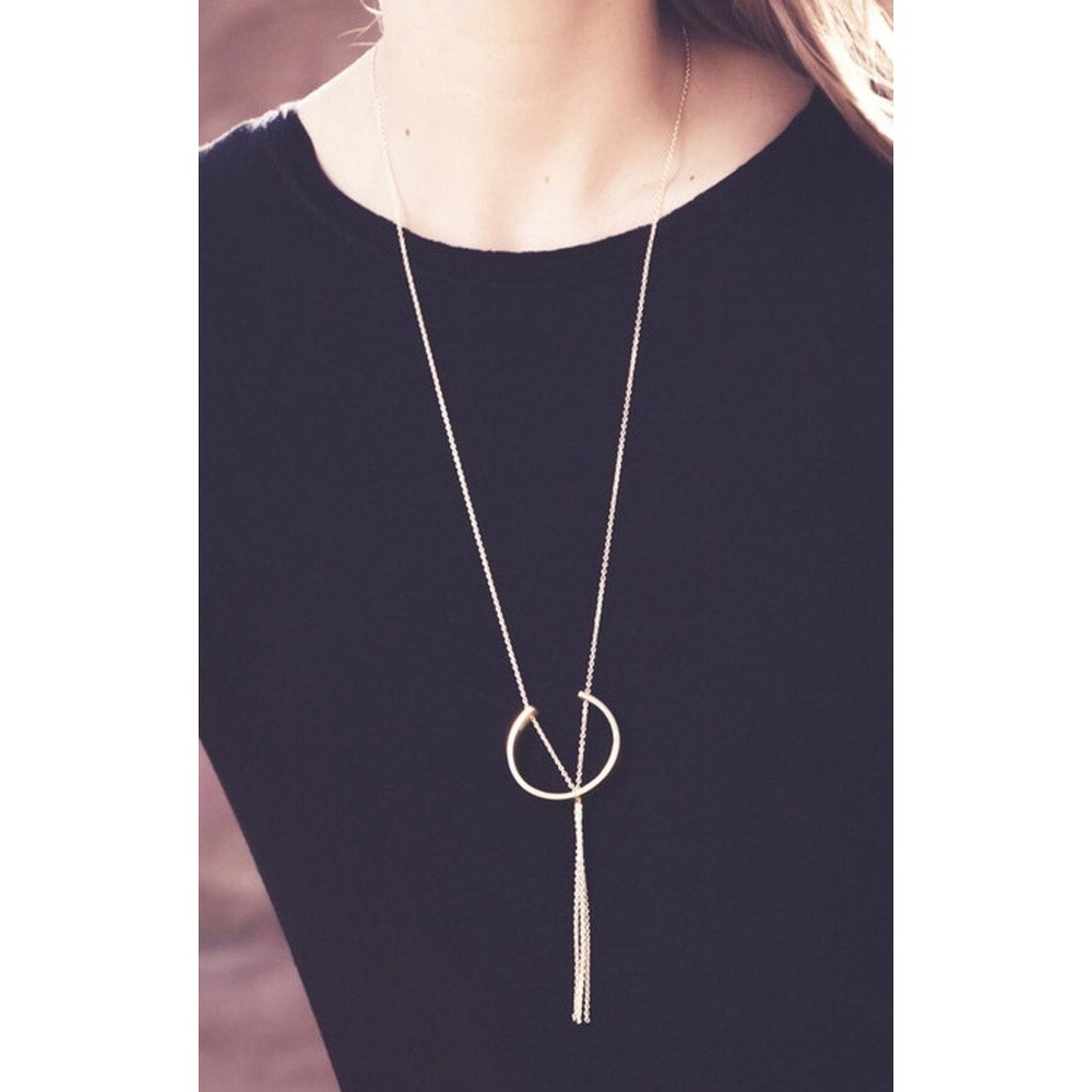 New Soko Hewa Silver Pendant Chain Tassle Necklace Retails $125